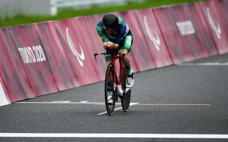 Ronan Grimes finished sixth in his C4 road Time Trial 